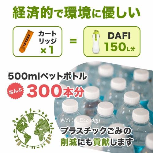 DAFI Portable Water Purifier Bottle with Cartridge (Light Gray, 500ml) [Japan Specification/Official Japanese Product]
