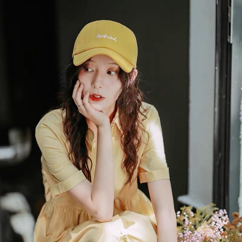 Cotton Blend Polyester Baseball Cap With Embroidered Letters For Look Stylish