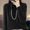 Thickened Pit Strips Piled Collar Cardigan for Women's Autumn and Winter New Skin-friendly and Versatile Cashmere Knitted Base Shirt