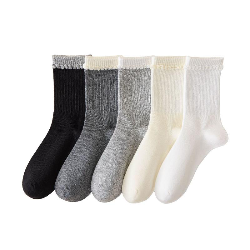 Ladies' Autumn and Winter Bubble Thigh-high Socks, Versatile High Rubber Band Vertical Stack Socks, Boneless Socks