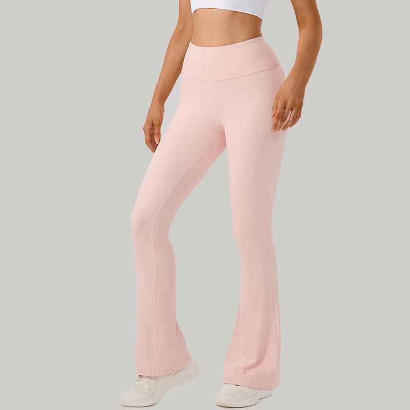 Women's High Waist Slimming Flare Yoga Pants - Butt Lifting Cropped Fitness & Running Trousers