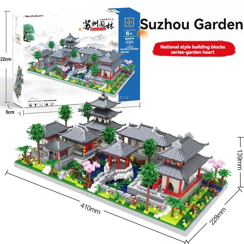 

Mini Chinese Famous Architecture Micro Diamond Block China Classic Suzhou Garden 3in1 Building Brick Toy Model For Gift no original box