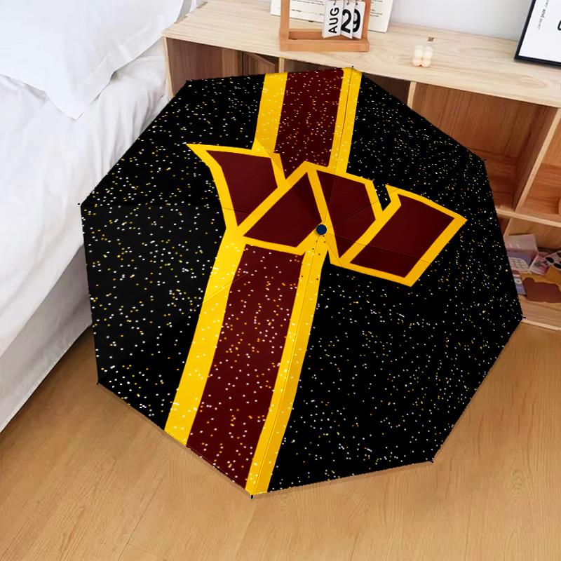Redskins Football Club Design Umbrella Folding umbrella, automatic umbrella 8-Frame for Travel, camping Use Gift for Halloween Christmas