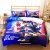 3PCS Football Star Bedding Set Printed Duvet Cover Comfortable Breathable Luxury Cotton Quilt Pillowcase Single King Queen