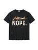 Nope Lazy Dachshund Dog Lover Gift T-Shirt Adult Woman Summer Casual Clothing Creative Fashion Wounisex's Round Neck T-Shirt