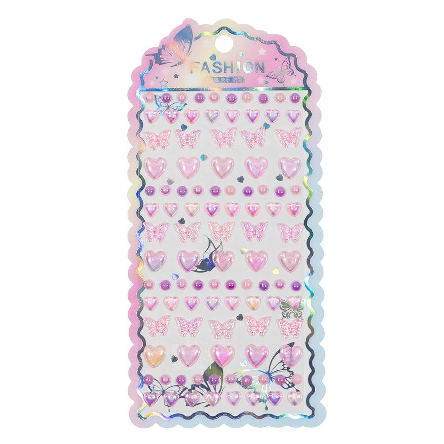 

3D Crystal Heart Butterfly Stickers for Craft Supplies Aesthetic Stickers Scrapbooking Material Phone Water Bottle Girl Gift