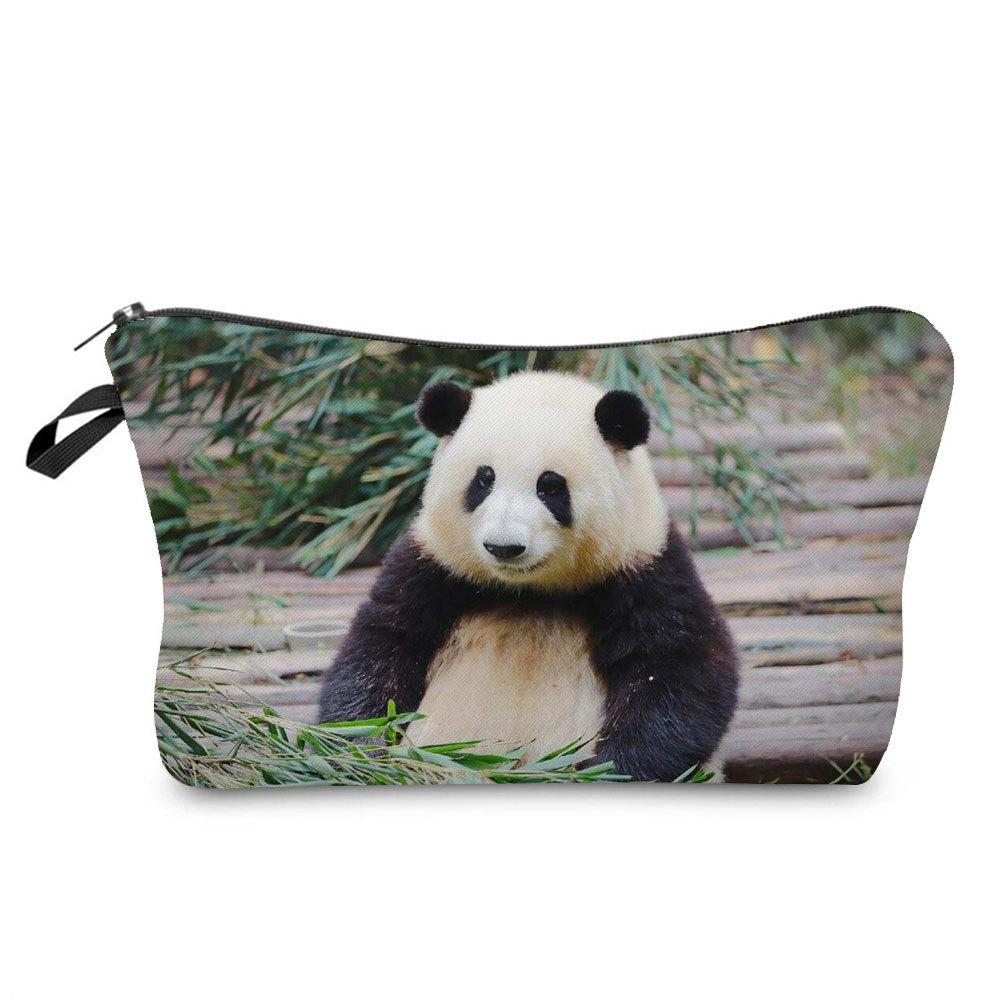 Women  Panda Print Cosmetic Bag Toiletries Organize Travel Storage Case KTB