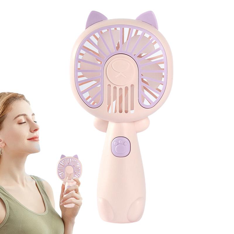 Personal Handheld Fan Mini Silent Desktop Student Fan Mini Silent Desktop Student Fan Cute Cat Personal Fan Small Hand Held Fan