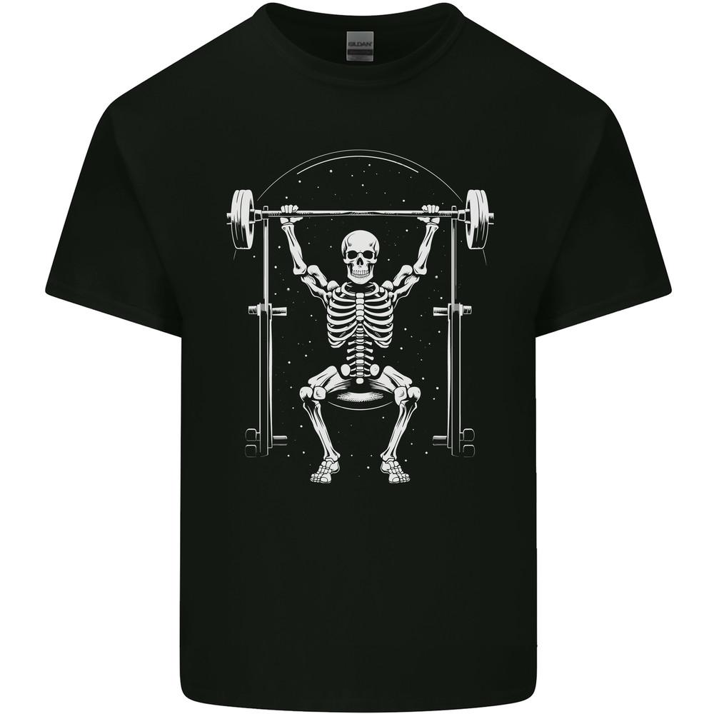 Eternal Gym Bodybuilding Fitness Skull Mens Light Cotton T-Shirt