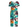 2 Piece Sets For Women Short Sleeve Top And Pants With Pockets Workout Soft  Print Sets