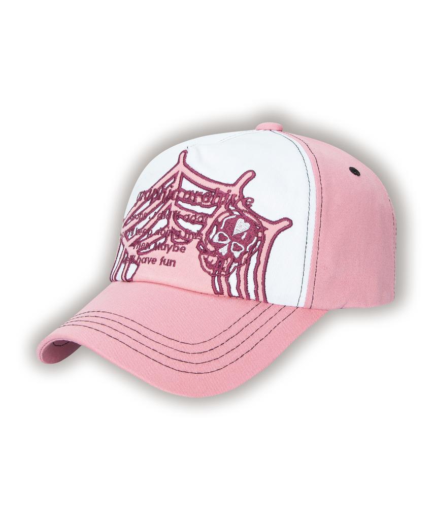 MISSLULZ Graphic Applique Ball Cap Pink