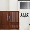 Metal Address Sign Large Custom House Number Plate Modern Wall Decor Outdoor