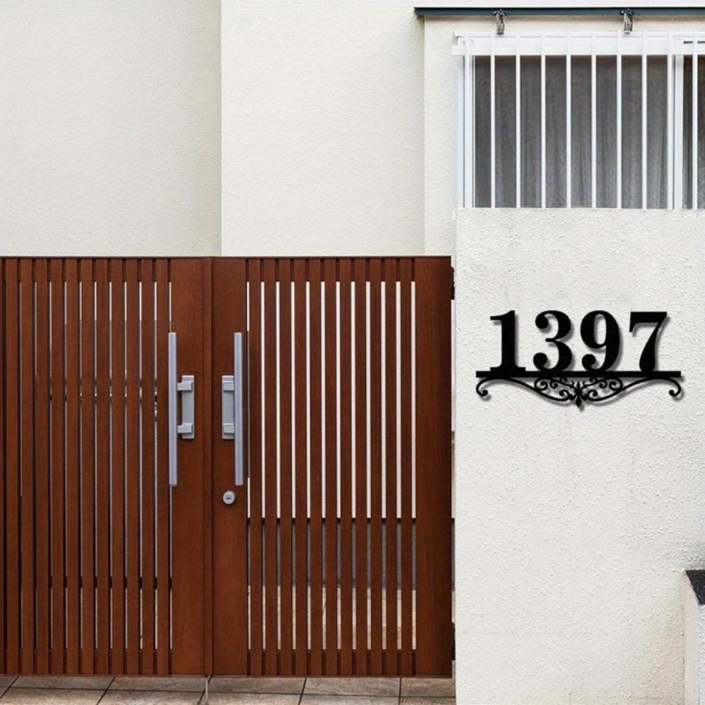 Metal Address Sign Large Custom House Number Plate Modern Wall Decor Outdoor