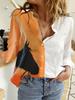 Women's Shirt Tops Zebra Stripe Button Printed Long Sleeve Casual Vintage Daily Basic Shirt Fall Winter Home Loose Clothing