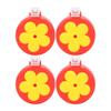 4sets ABS Hummingbird Clip Feeder With Brushes Flower Hummingbird Feeder  Outdoor Use