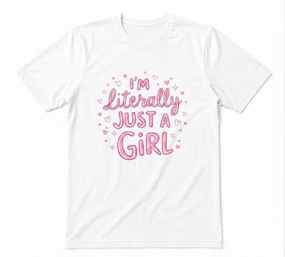 I'm Literally Just A Girl Funny White T-shirt