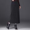 Plaid Woolen High-Waisted Pencil Skirt: Winter 2025 Korean Style, Thickened and Warm with Slit