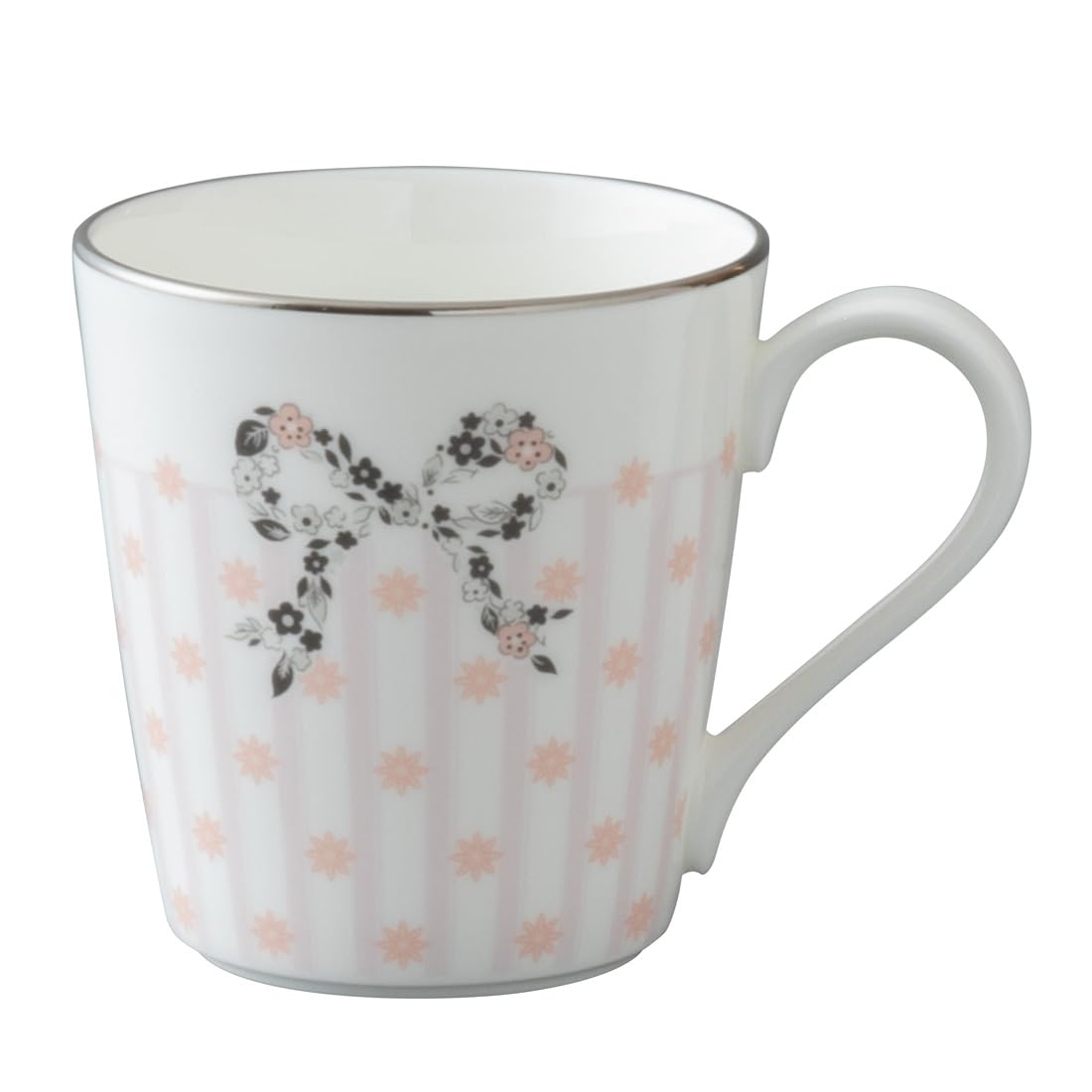 

NARUMI Felicita! Mug, 290cc, Pink, Small Floral Print, Cute, Stylish, Gift, Microwave Safe, Made in Japan, Gift Boxed, 52555-2773