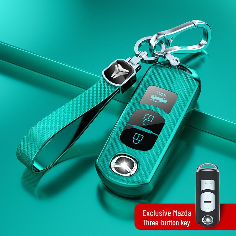 Mazda Key Cover: Carbon Fiber Pattern for Axela, Atenza, CX4, CX5, CX30