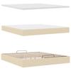 Enjoy Restful Nights with This Ottoman Bed with Mattress and LEDs In Cream Color 160x200 Cm Fabric