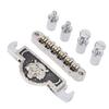 Guitar Roller Saddle Bridge Lion Pattern Metal Electric Guitar Bridge Tailpiece for LP 6mm Silver