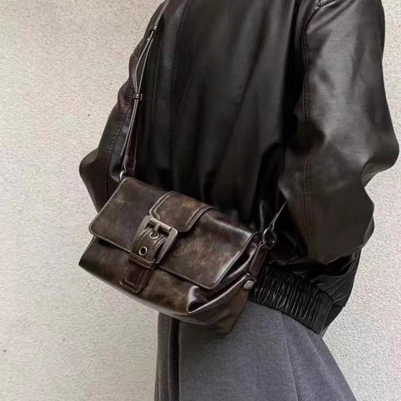 Kadınlar için çapraz askılı vintage tarzı tote omuz çantası koltuk altı çantası bayanlar