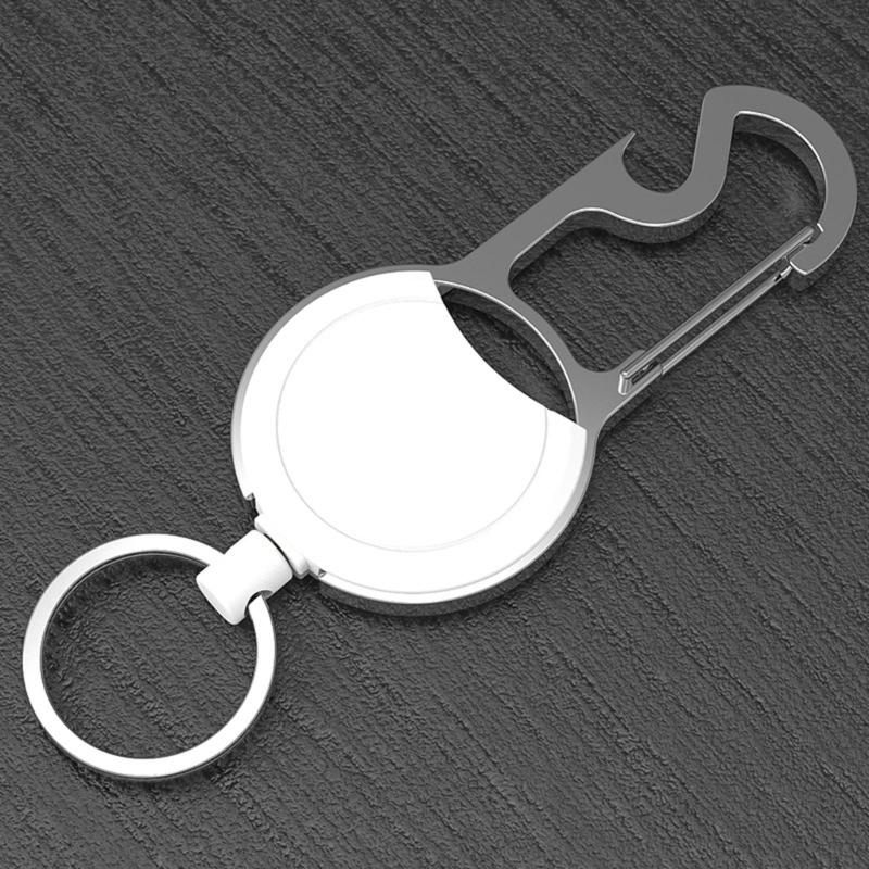 Strong Casing Keychains Retractable Badge Holder Nylon Woven Rope Keyring Coiled