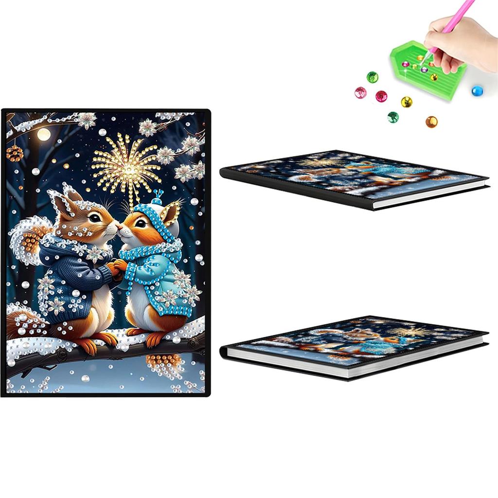 50-seitiges A5-Format 5D DIY Diamantkunst Malbuch-Set Strasskunst Malbuch-Set für Geburtstags- oder Weihnachtsgeschenke