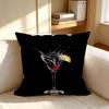 Cushion Cover Nordic Style Natural Linen Pillow Cover Durable Washable Pillowcase for Home Bedroom Sofa P Bar Wine Glass