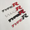 3D Metal Type R Logo Badge Car Front Grill Emblem For Honda Accord Civic FK2 FN2 EP3 Type S Type R Sticker Accessories