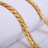wish hot sale personalized men's necklace jewelry 4MM side embossed necklace necklace
