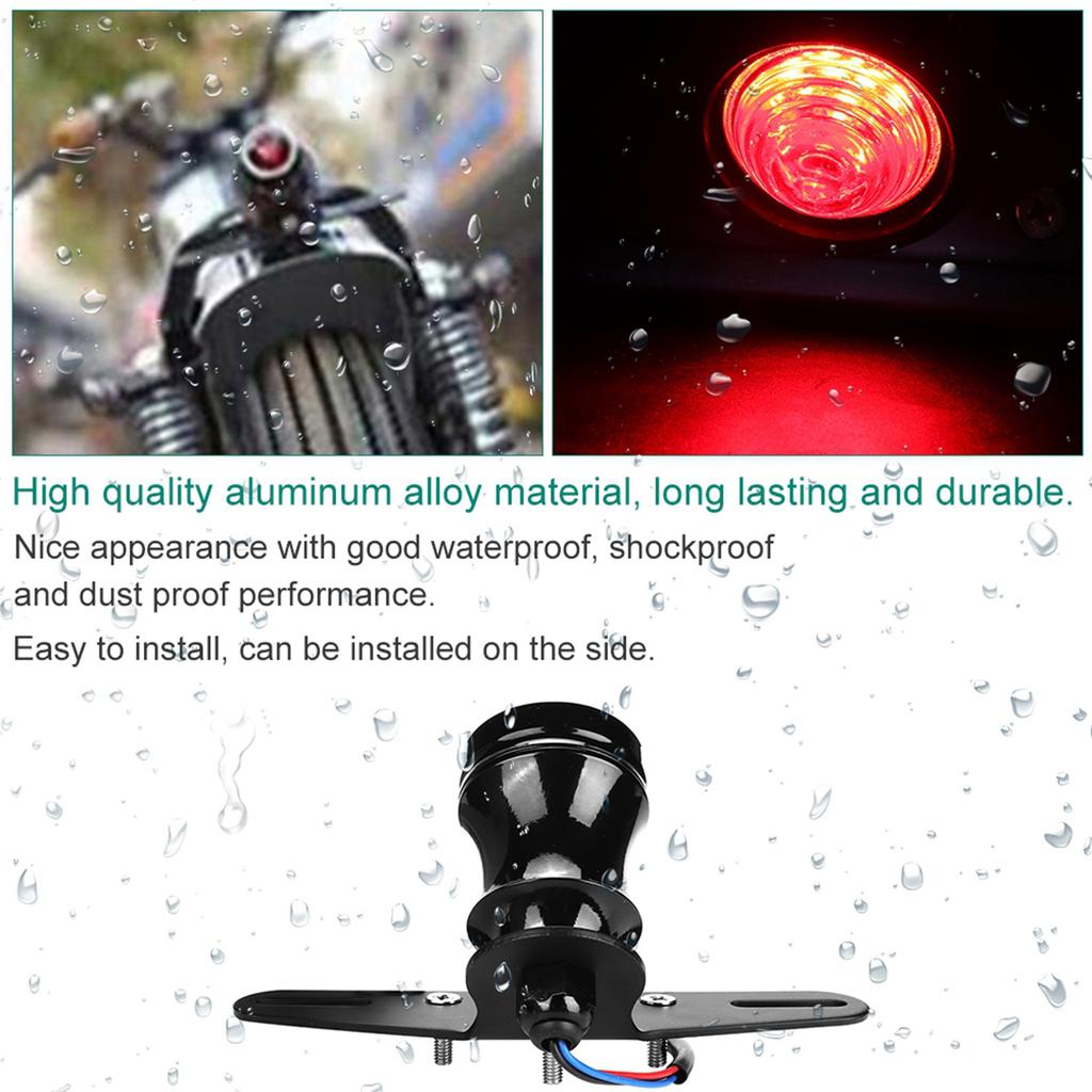 Universelles Motorrad Retro Konvexe Linse LED Rücklicht Bremslicht