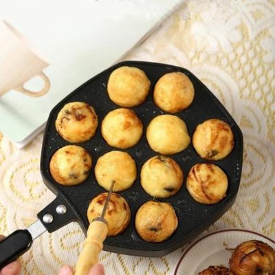 Holaroom 12 Cavities Κράμα αλουμινίου Takoyaki Pan Takoyaki Maker Octopus Small Balls Baking Pan Home Cooking Tools