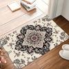 Bedroom Mandala Rug Carpets for Living Room Pink Black Pattern Cream Base Bohemian Floor Mat Soft Carpet Home Decor Rugs Gift