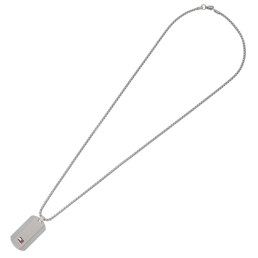 Dog Tag Logo Plate Necklace Pendant Silver [Tommy Hilfiger] [Item]