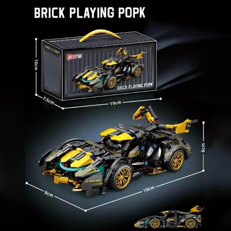 Technologie Závodní Auto Stavebnice Model 1:20 Model auta s rychlým pohybem Mechanická stavebnice Super Block Hračka Dárky pro děti i dospělé