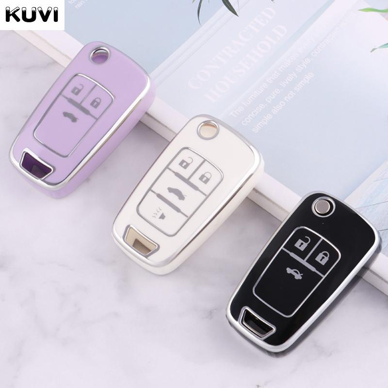 TPU Auto Klappschlüsselanhänger Hülle Gehäuse Passend für Chevrolet Cruze Aveo Trax Sail Malibu Captiva Opel Vauxhall Astra J Corsa Insignia Mokka