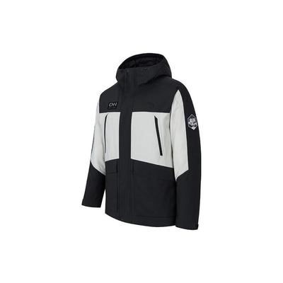 Série Training Veste à capuche zippée Color Block Homme Vestes Noir Basique Herbe-Gris Hiver 152347958-2