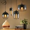 Nordic Modern Loft Hanging Glass Pendant Lamp Fixtures E27 LED Pendant Lights for Kitchen Restaurant