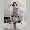 UNIFREE Leopard Print Strappy Mini Dress