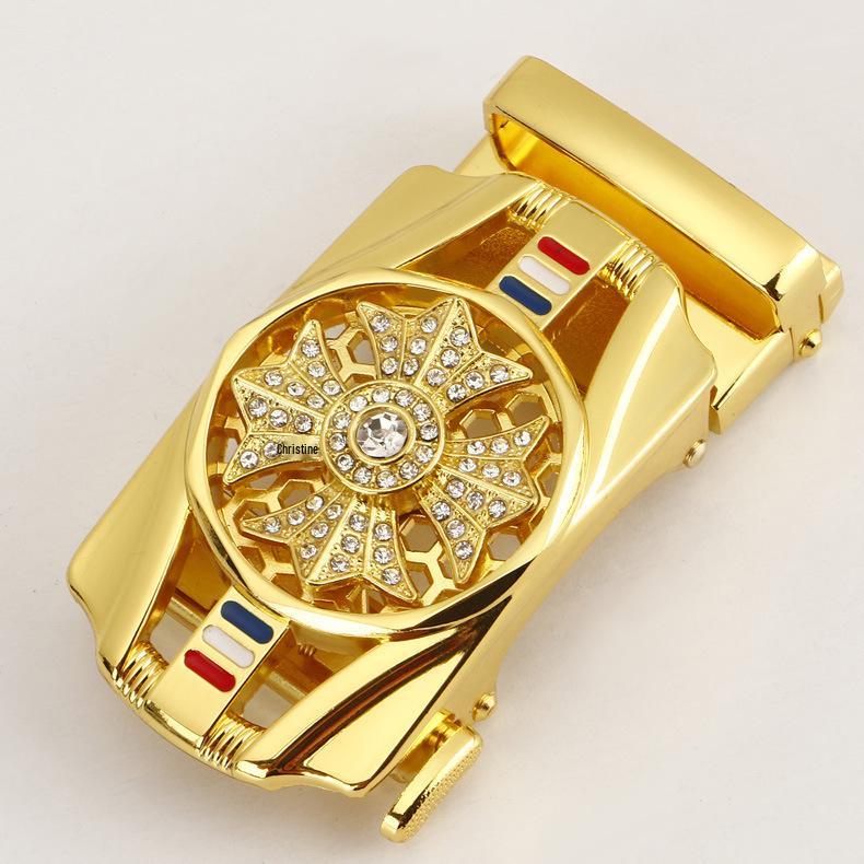 Wanpin 3.5CM Men's Automatic Belt Buckle - Casual & Business Waist Accessory