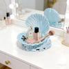 Ocean Wave Base Shell Jewelry Tray Pearlescent Jewelry Holder Gift Key Serving Plate  Home Decor