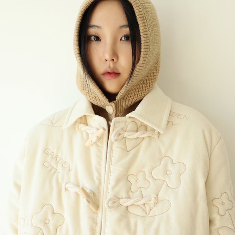 

GOCORI ПЕРЛАМУТРОВАЯ ПУГОВИЦА БАЛАКЛАВА - БЕЖЕВАЯ Вязаная Балаклава FREE