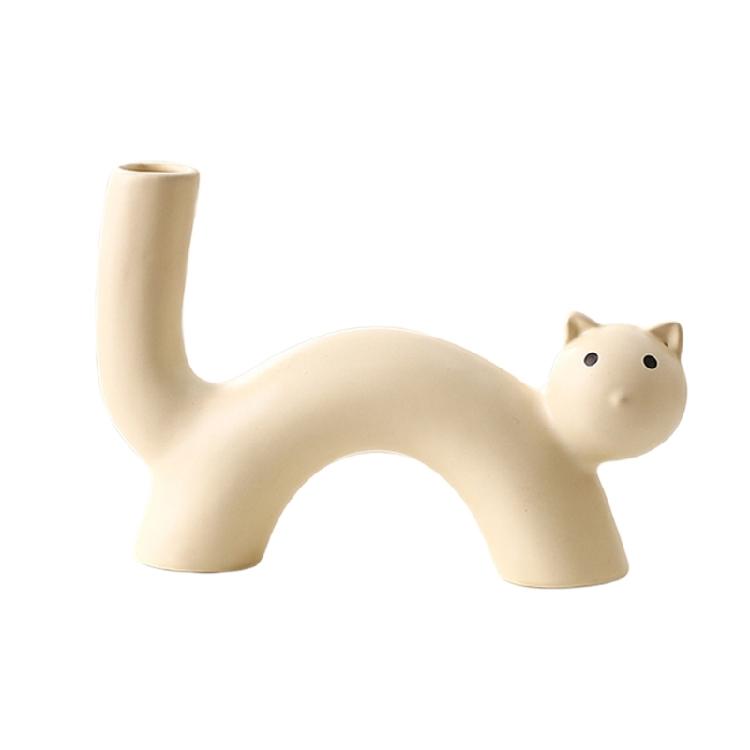 Ceramic Vases Kitten Bud Vases Cats Vases Decorative Flower Vases for Centerpieces Cats Lovers Gift Modern Home Decors