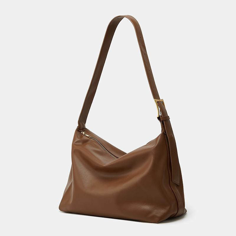 New large-capacity bag women's high-end sense simple and versatile shoulder messenger bag underarm bag soft collapse minimalist