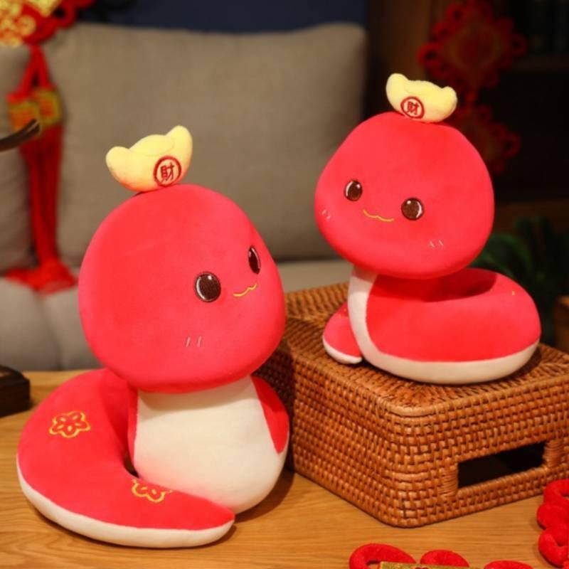 Creative 2025 Year Of The Snake Plush Toy With Ultra Soft Short Fur And Unique Design