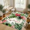 Tree Life Theme Soft Crystal Velvet Rug Custom Name & Text Print Non Slip Floor Rug for Bedroom Living Room