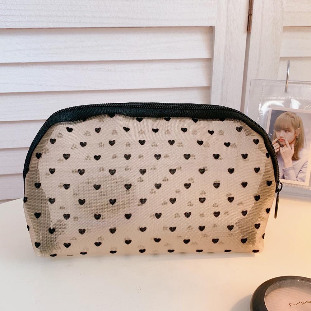 "Mesh Cosmetic Bag: Large Capacity, Portable Storage for Makeup and Toiletries"