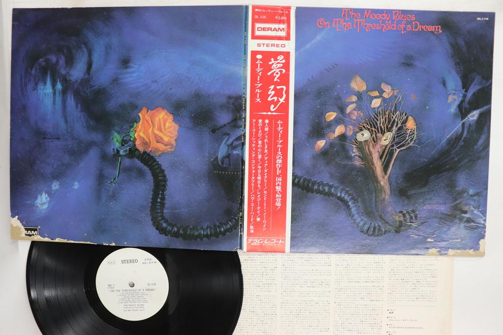 LP Record MOODY BLUES Dream DL116PROMO DERAM 1971 Japan Obi Rock Used