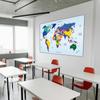 The World Map Decorative Poster Spray Canvas Painting Wall Art Decor School Supplies Living Room Home Decoration